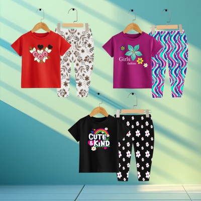 Export quality short sleeve T-shirt set for girls