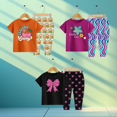Export quality short sleeve T-shirt set for girls