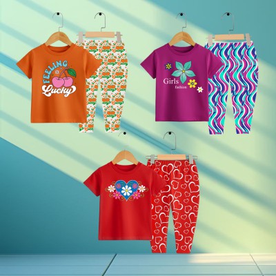 Export quality short sleeve T-shirt set for girls