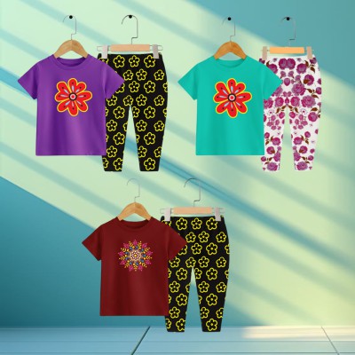 Export quality short sleeve T-shirt set for girls