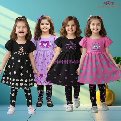 Export quality short sleeve Frock set for girls