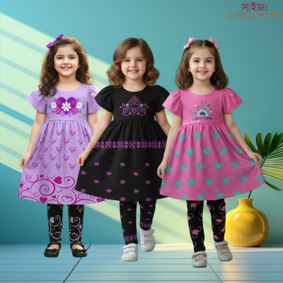 Export quality short sleeve Frock set for girls