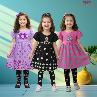 Export quality short sleeve Frock set for girls
