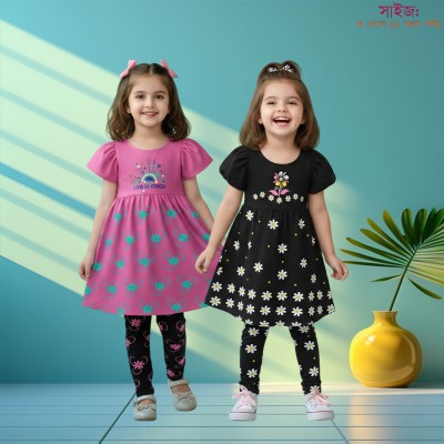 Export quality short sleeve Frock set for girls