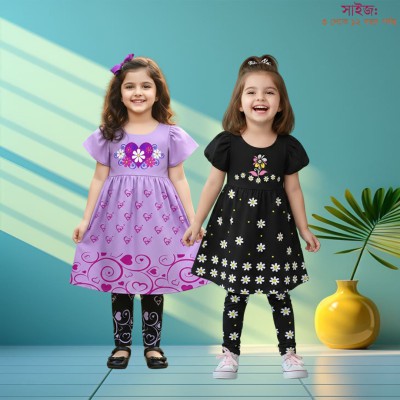 Export quality short sleeve Frock set for girls