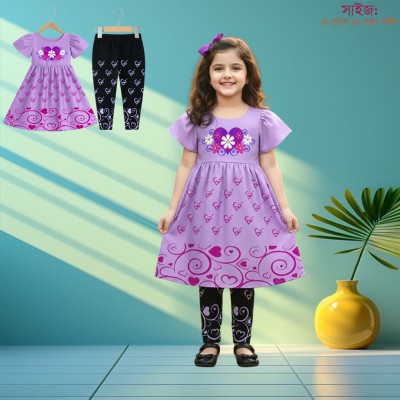 Export quality short sleeve Frock set for girls