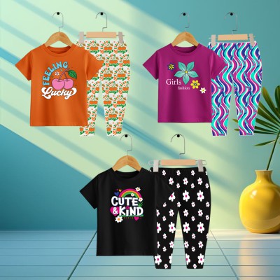 Export quality short sleeve T-shirt set for girls