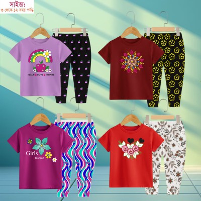Export quality short sleeve T-shirt set for girls