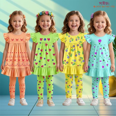 Export quality short sleeve Frock set for girls