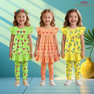 Export quality short sleeve Frock set for girls