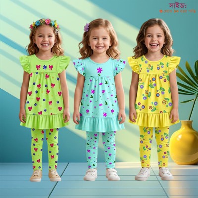 Export quality short sleeve Frock set for girls