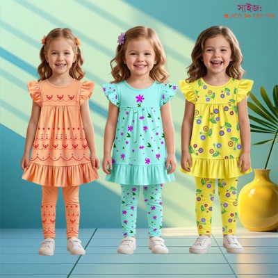 Export quality short sleeve Frock set for girls