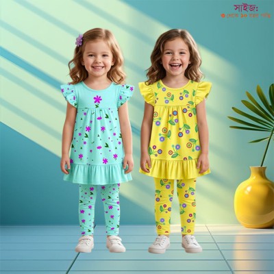 Export quality short sleeve Frock set for girls