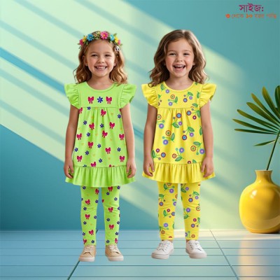 Export quality short sleeve Frock set for girls