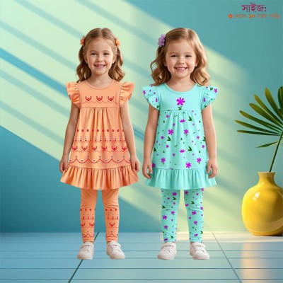 Export quality short sleeve Frock set for girls