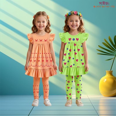 Export quality short sleeve Frock set for girls