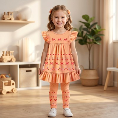 Export quality short sleeve Frock set for girls