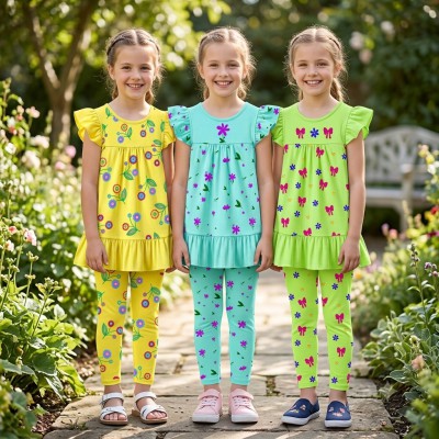 Export quality short sleeve Frock set for girls