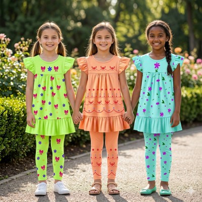 Export quality short sleeve Frock set for girls