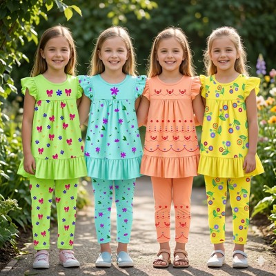 Export quality short sleeve Frock set for girls