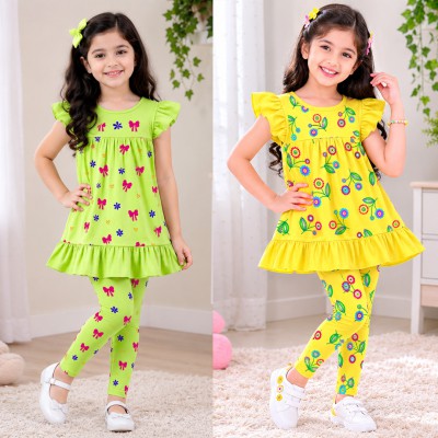Export quality short sleeve Frock set for girls (2pics combo)