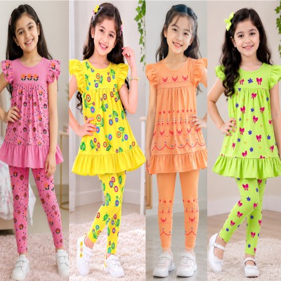 Export quality short sleeve Frock set for girls (4 pics combo)