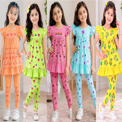 Export quality short sleeve Frock set for girls (5 pics combo)